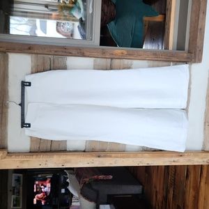 Linen with rayon wide leg summer pants